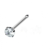 Prong Set Clear Gem Nose Studs