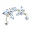 Fashion Sapphre Butterfly Crystal Belly Button Ring