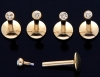 	 Internally Threaded 14kt Gold Plated Monroes / Labrets 16g