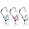 	 Butterfly .925 Sterling Silver Nose Screws